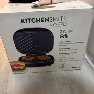 Kitchensmith by Bella 2-Burger Grill - Black